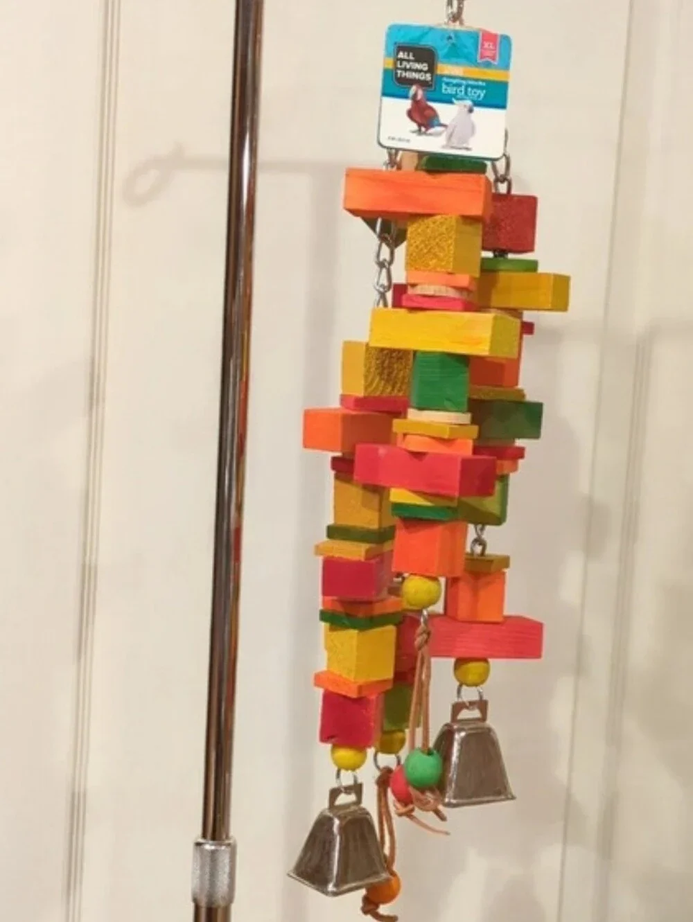 For Kitty Rescue! XL Parrot Wooden Block Toy, All Living Things